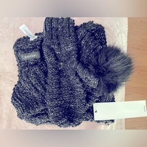 Calvin Klein- Scarf, mittens, hat set - Brand New, Tags attached.